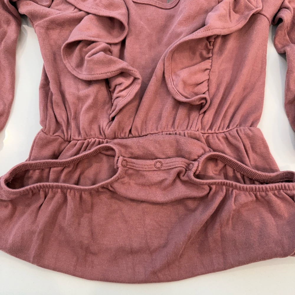 Kyte Baby Long Sleeve Bubble Romper in Dusty Rose Size 3T - Picture 4 of 8